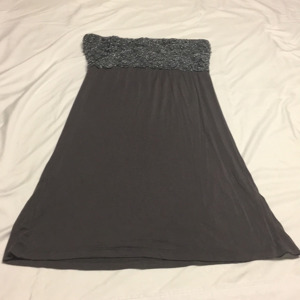 Jeweled tube top dress